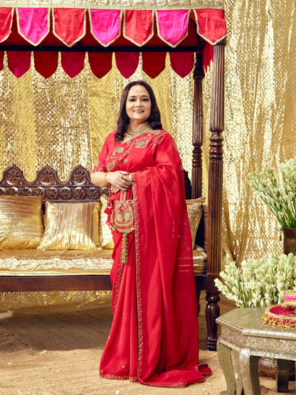 Gulaab Saree Set - Red (Sasu Maa Edition)