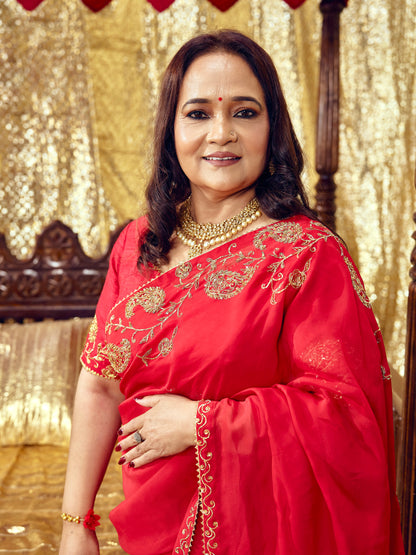 Gulaab Saree Set - Red (Sasu Maa Edition)