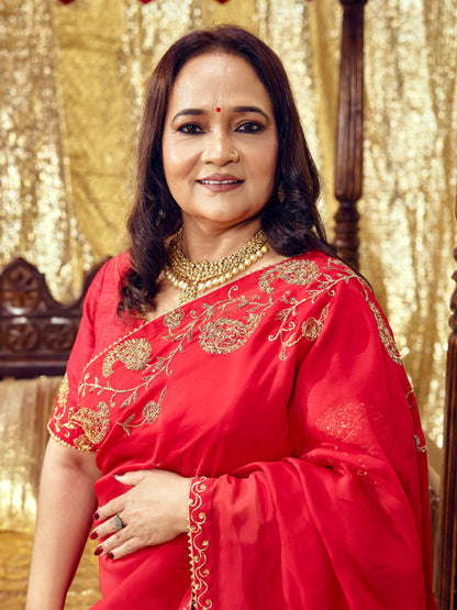 Gulaab Saree Set - Red (Sasu Maa Edition)