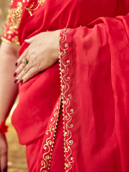 Gulaab Saree Set - Red (Sasu Maa Edition)
