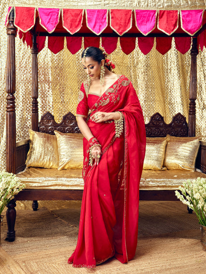 Gulaab Saree Set - Red