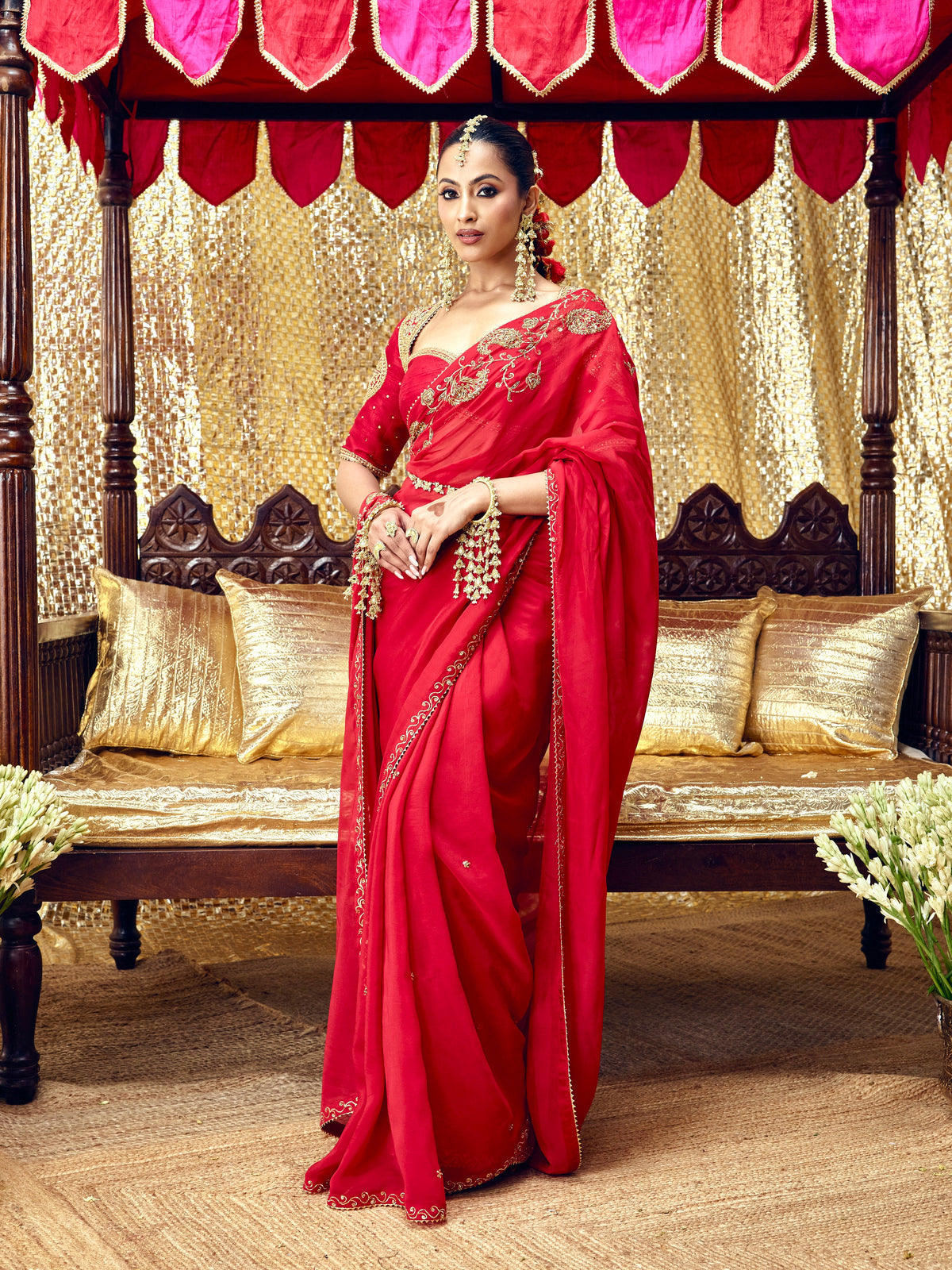 Gulaab Saree Set - Red