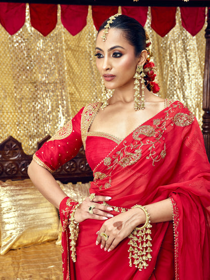 Gulaab Saree Set - Red