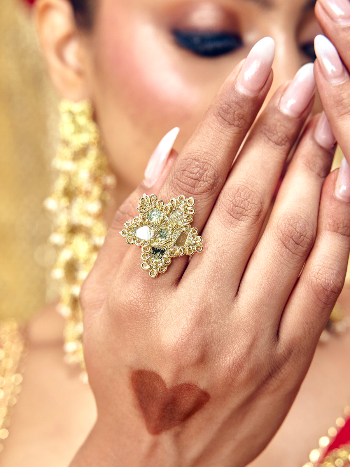 Jhilmil Sitara Ring - Gold