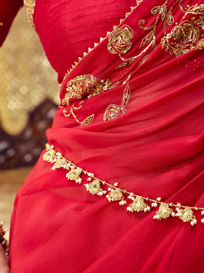 Gulaab Saree Set - Red