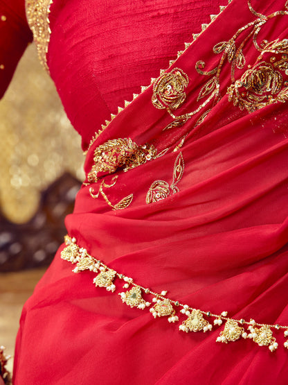 Gulaab Saree Set - Red