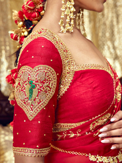 Gulaab Saree Set - Red