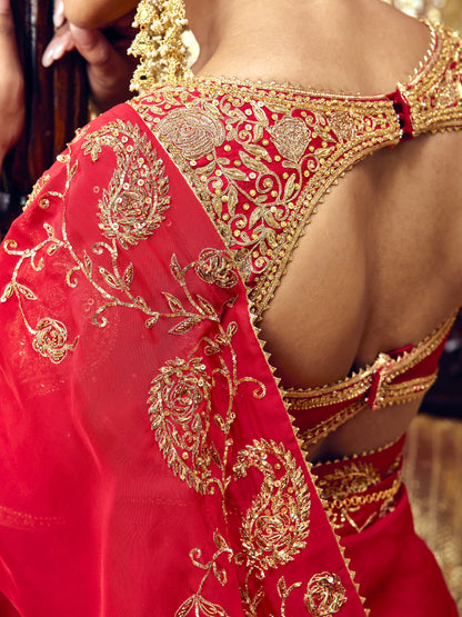 Gulaab Saree Set - Red