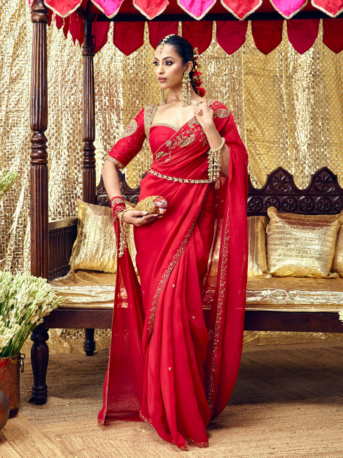 Gulaab Saree Set - Red