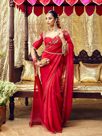 Gulaab Saree Set - Red