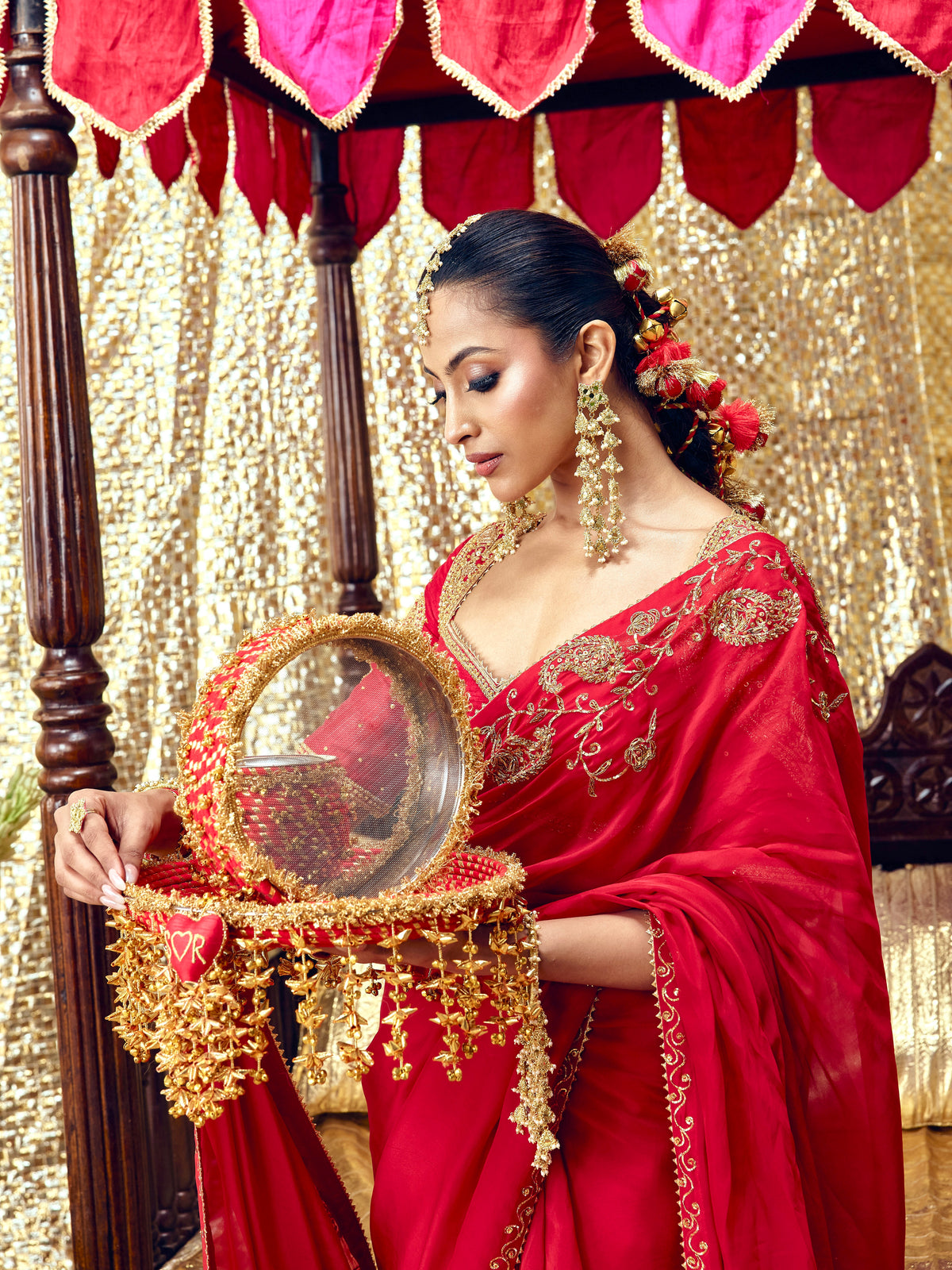 Gulaab Saree Set - Red