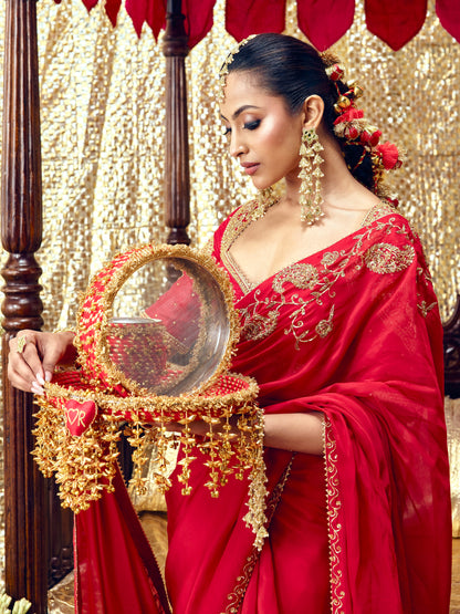 Gulaab Saree Set - Red