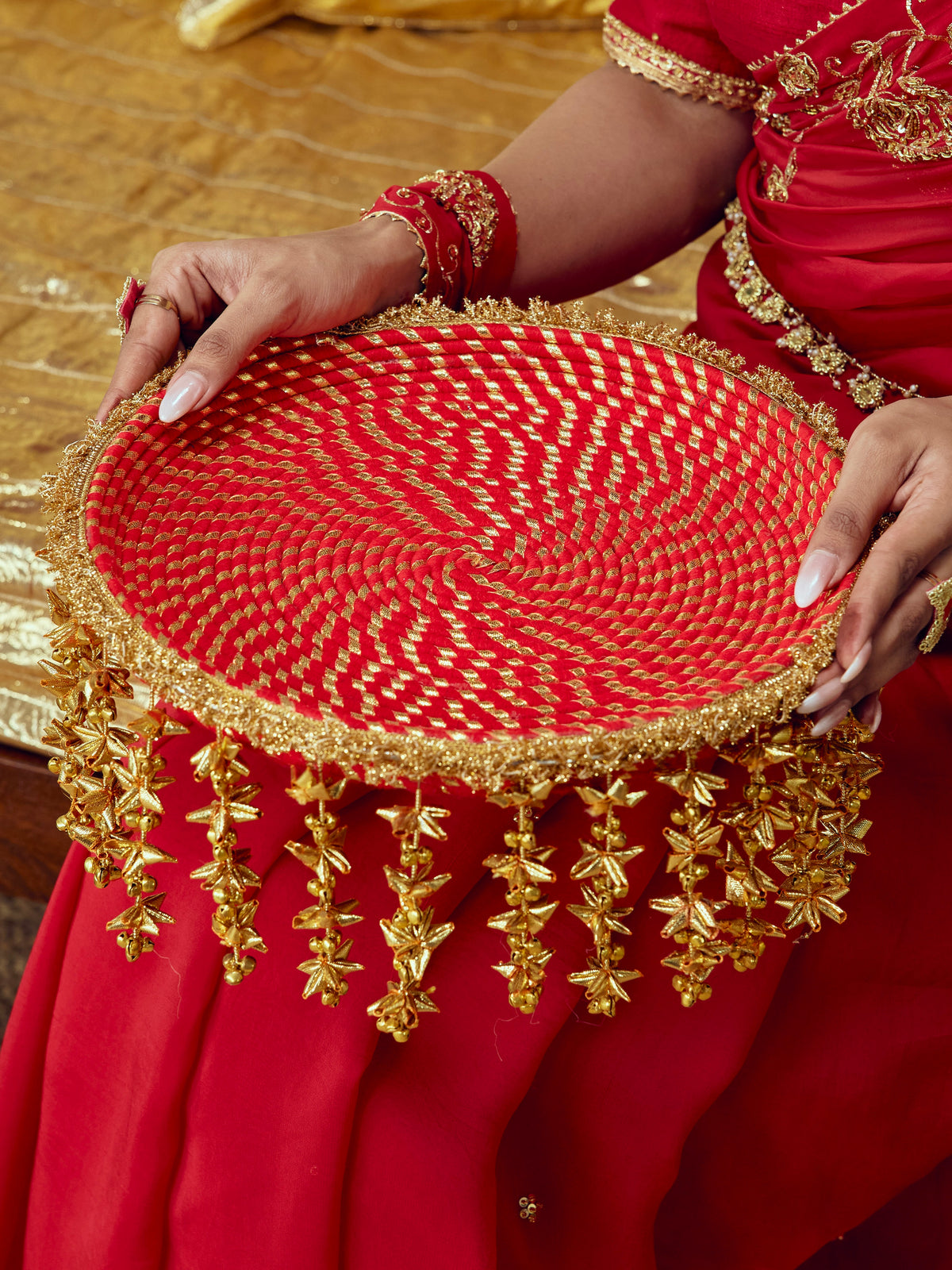 Kumkum Essential Karwa Chauth Full Pooja Hamper - Red