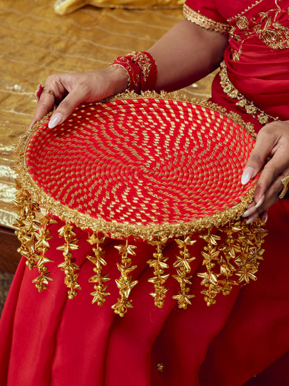 Kumkum Essential Karwa Chauth Full Pooja Hamper - Red