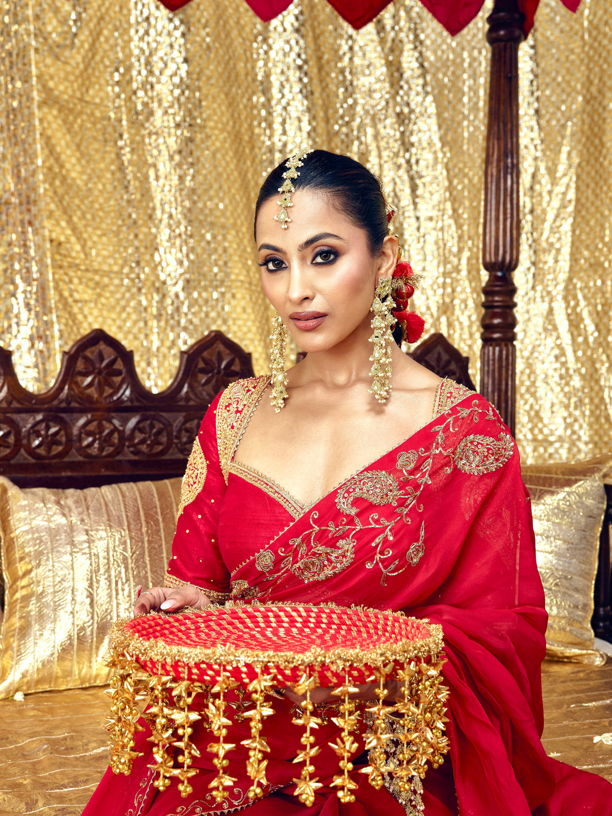 Gulaab Saree Set - Red
