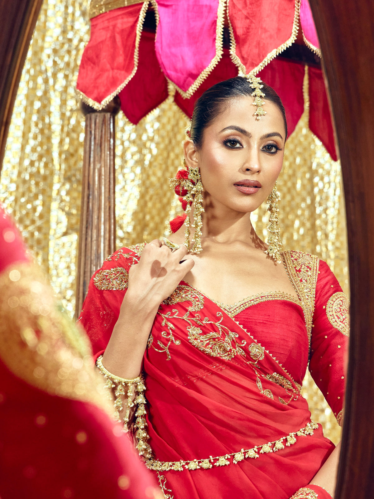 Gulaab Saree Set - Red