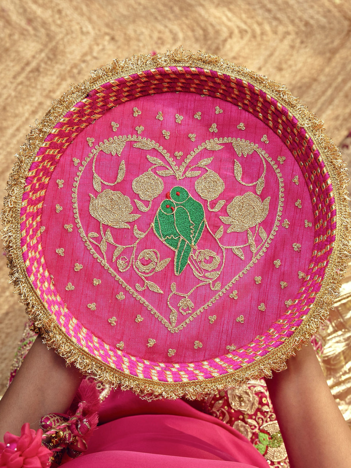 Tota Maina Essential Karwa Chauth Pooja Hamper - Rani Pink