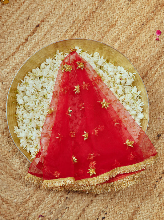 Kumkum Karwa Chauth Chunri - Red