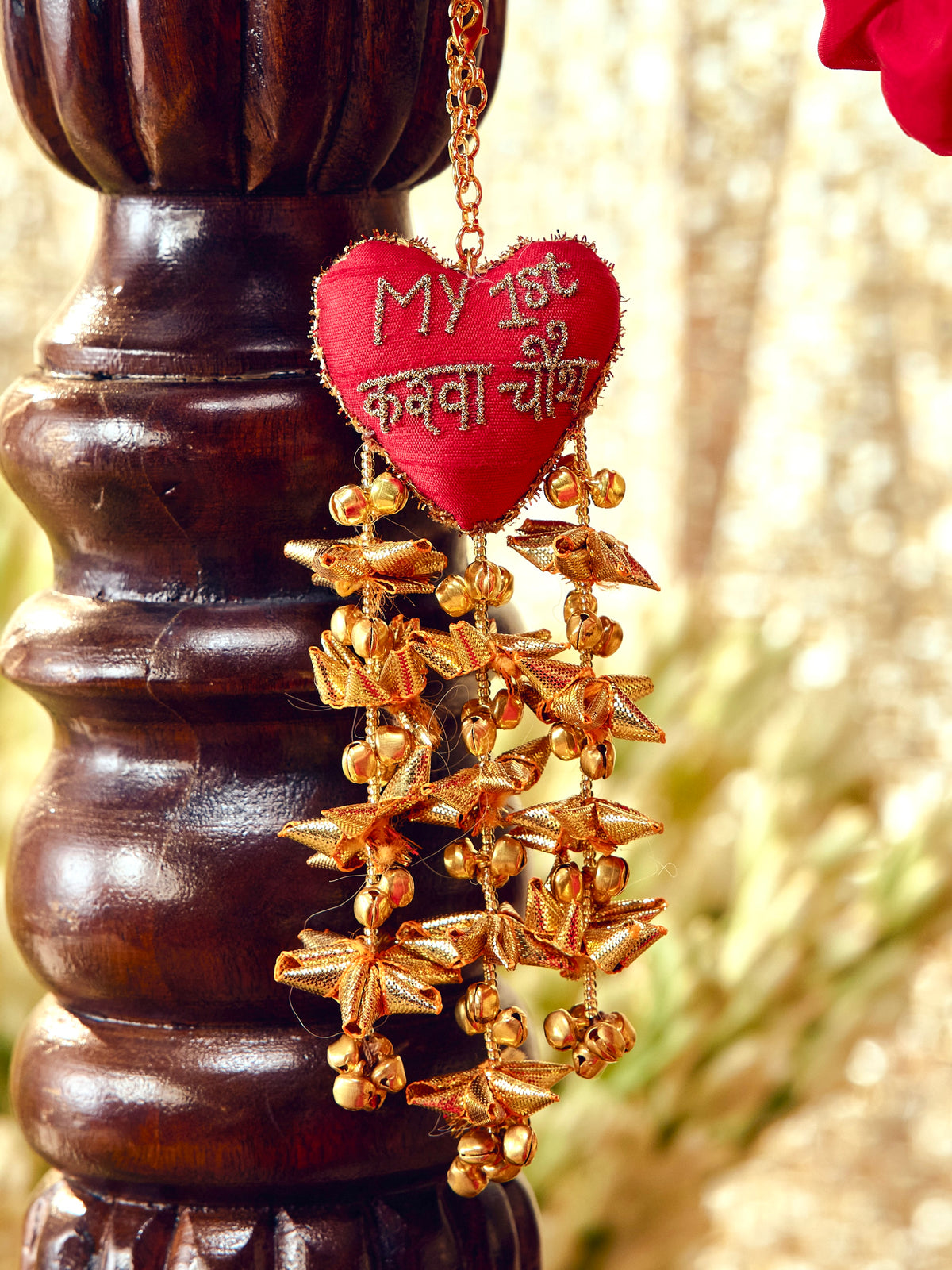 My First Karwa Chauth Red Gota Bracelet (Single Hand)