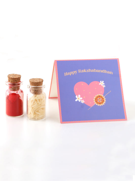 Mini Roli Chawal Bottle & Message Card