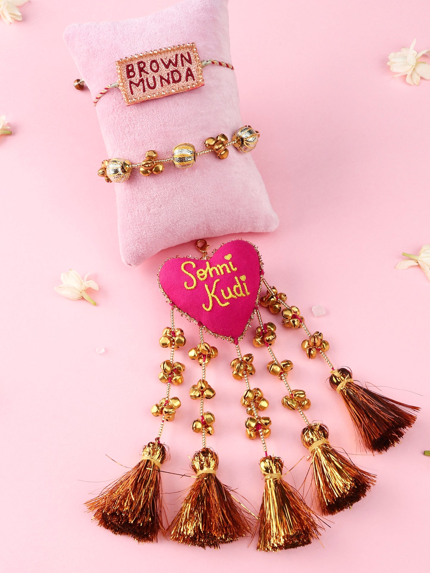 Brown Munda Rakhi and Sohni Kudi Lumba - Bhai Bhabhi Rakhi Set  by Tonoto