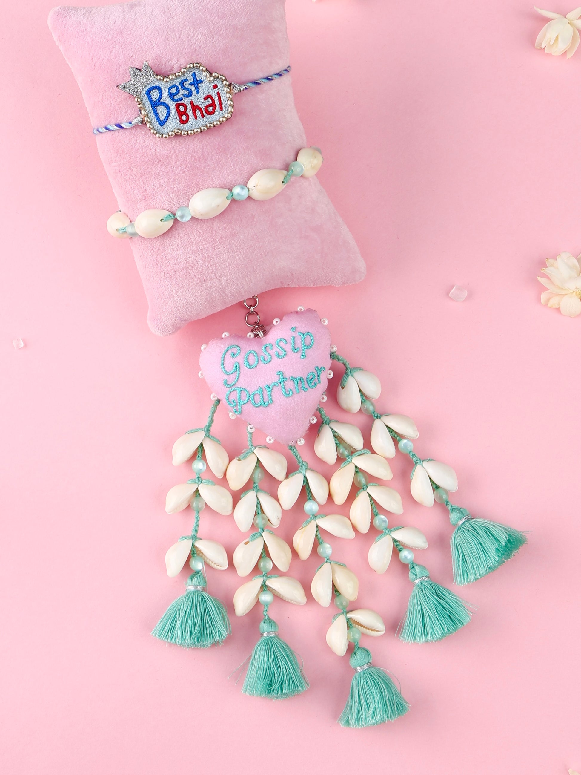 Best Bhai Blue Rakhi and Gossip Partner Lumba - Bhai Bhabhi Rakhi Set  by Tonoto