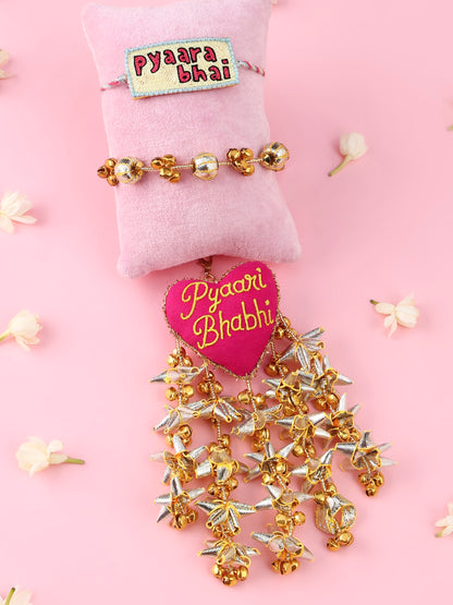 Pyaara Bhai Rakhi and Pyaari Bhabhi Lumba - Bhai Bhabhi Rakhi Set  by Tonoto