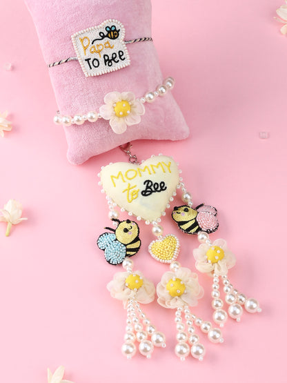 Papa to Bee Rakhi and Mommy to Bee Lumba - Bhai Bhabhi Rakhi Set  by Tonoto