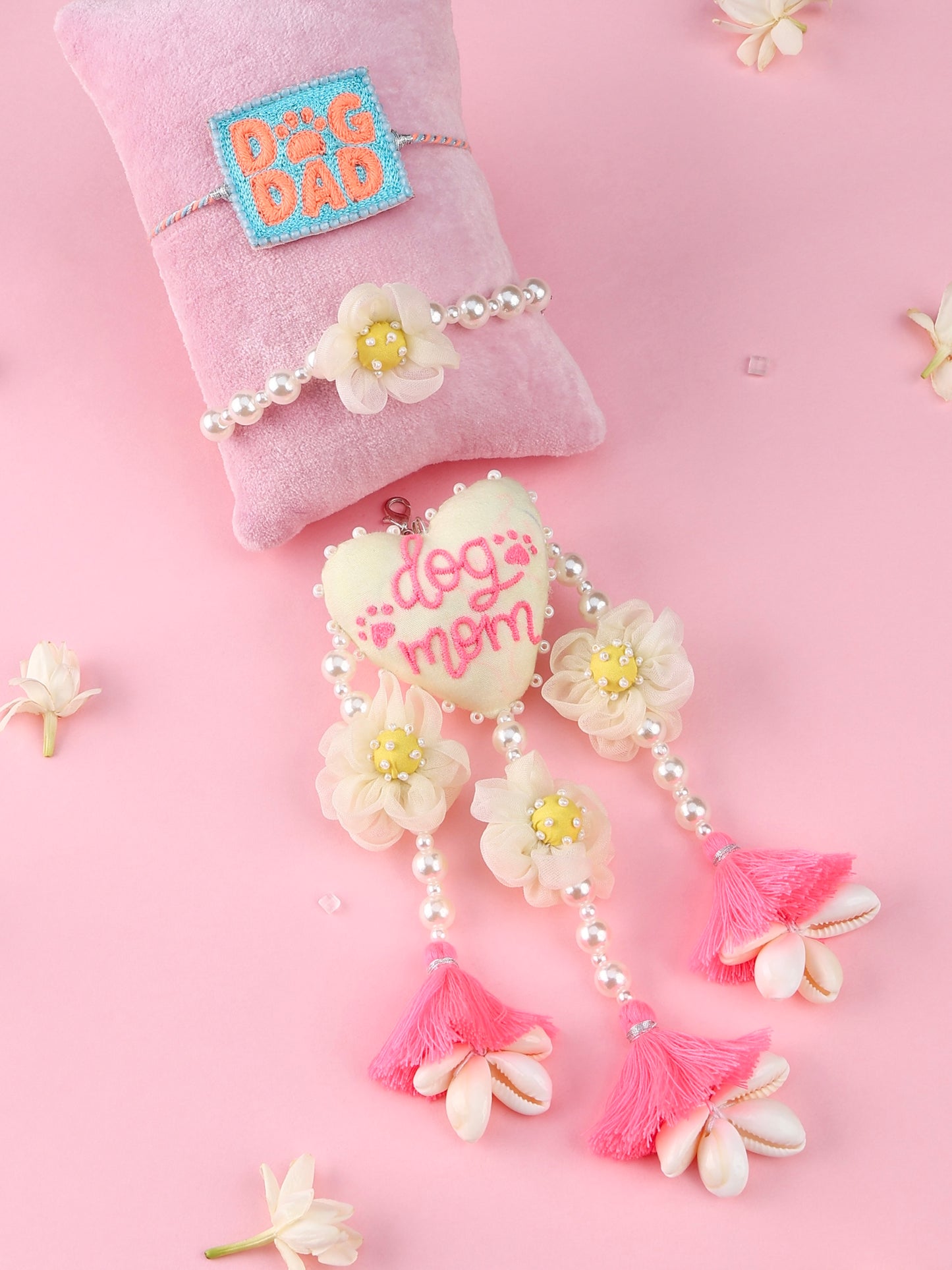 Dog Dad Rakhi and Dog Mom Lumba - Bhai Bhabhi Rakhi Set  by Tonoto