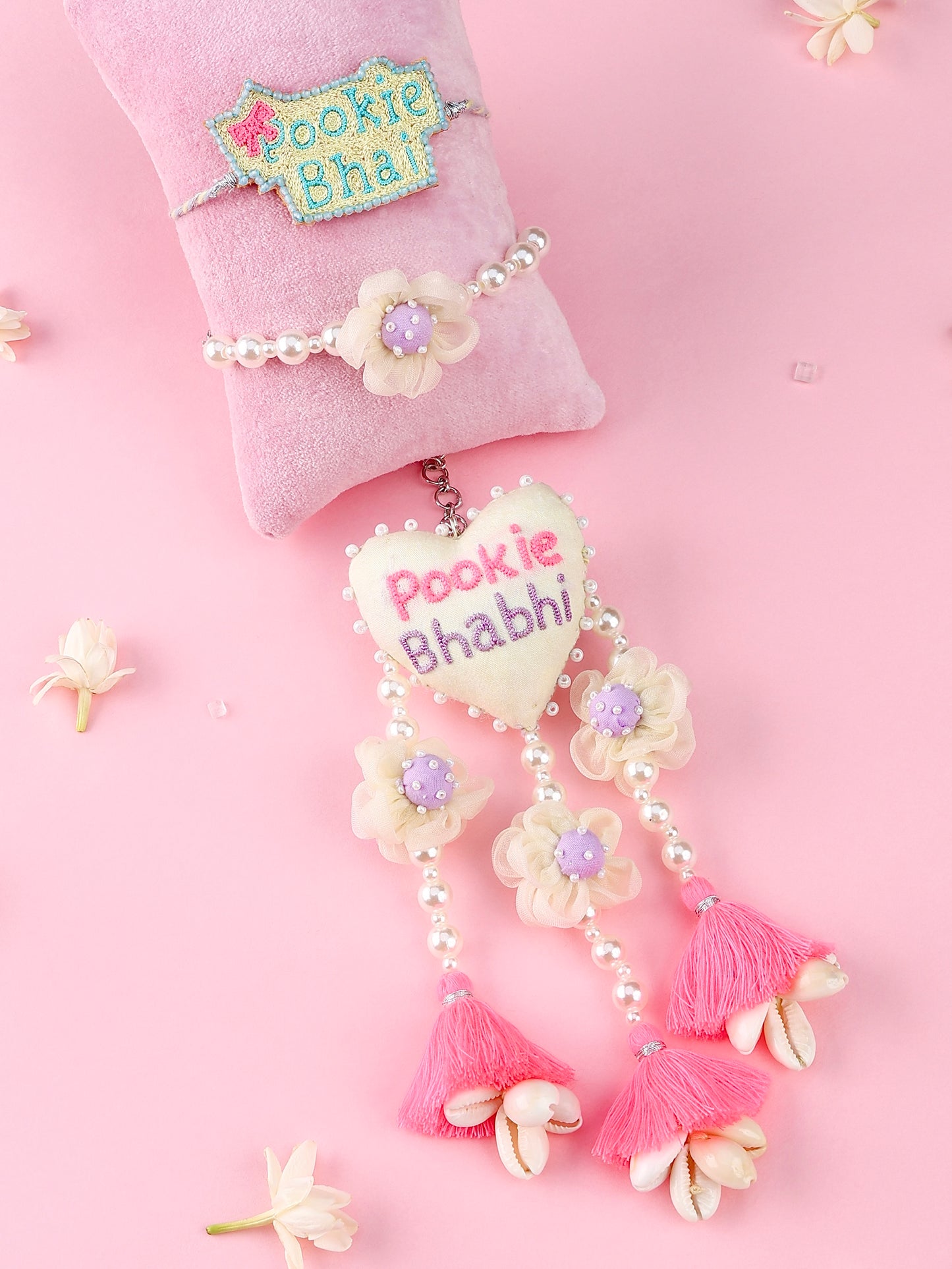 Pookie Bhai Rakhi and Pookie Bhabhi Lumba - Bhai Bhabhi Rakhi Set  by Tonoto