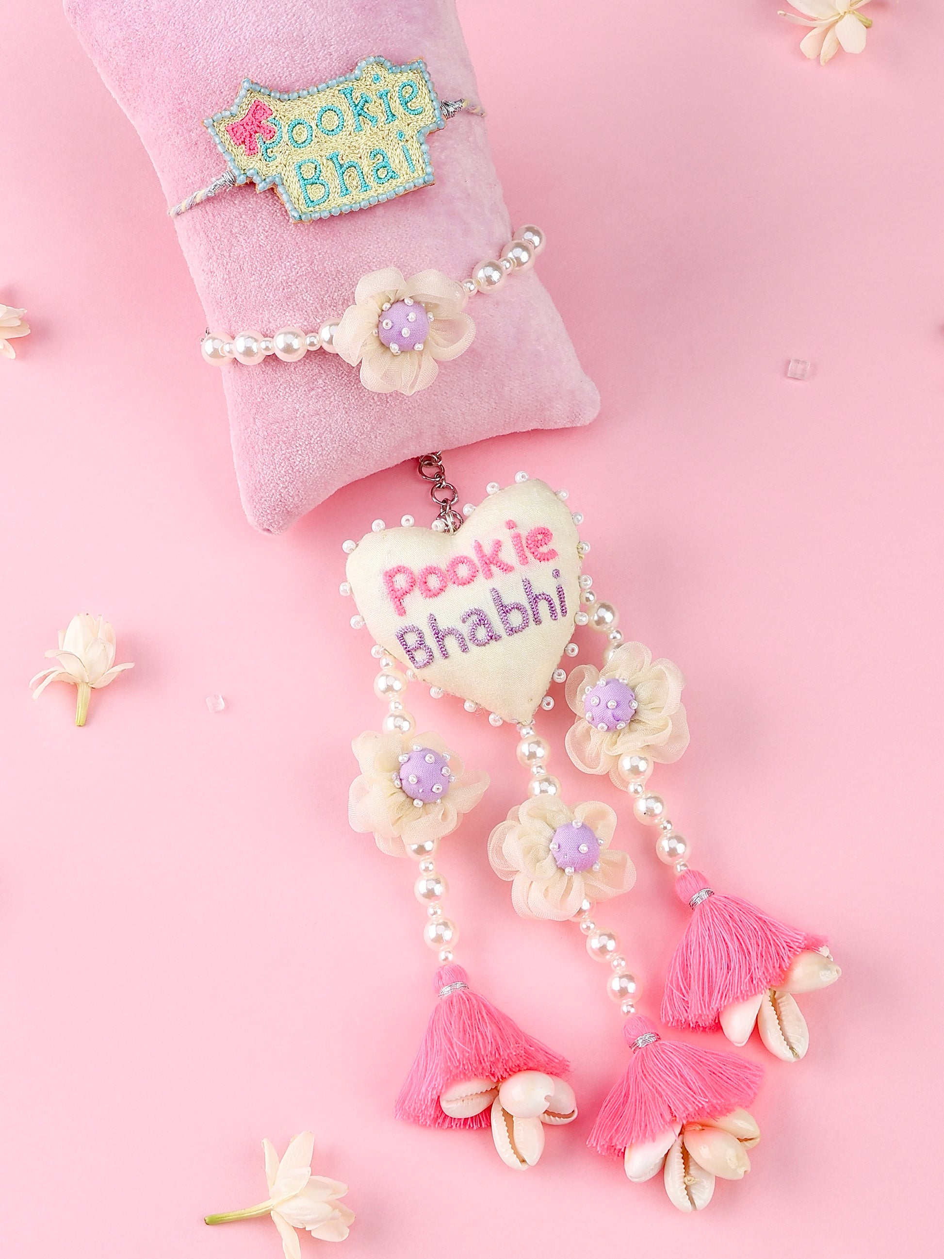 Pookie Bhai Rakhi and Pookie Bhabhi Lumba - Bhai Bhabhi Rakhi Set  by Tonoto