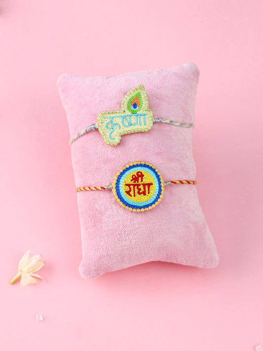 Krishna and Shri Radha Rakhi - Bhai Rakhi Set by Tonoto