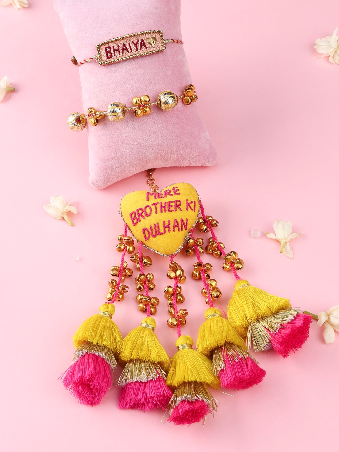 Bhaiya Rakhi and Mere Brother ki Dulkan Lumba - Bhai Bhabhi Rakhi Set  by Tonoto