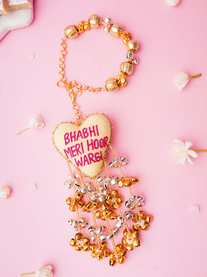 Decorative bhabhi meri hoor wargi lumba with ghungaroo detail