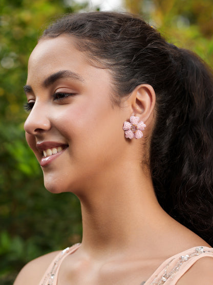 Bloom Earrings - Pastel Pink