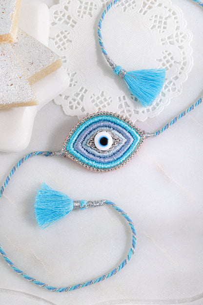 Evil Eye Ocean Blue Brother Rakhi