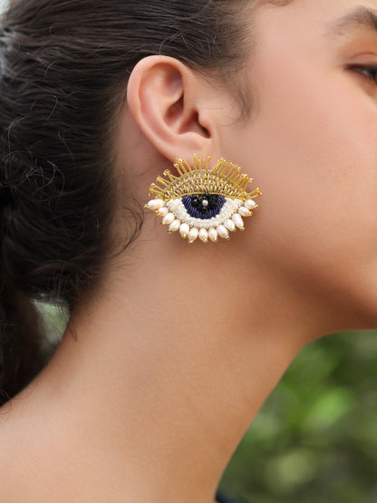 Evil Eye Earrings - Gold