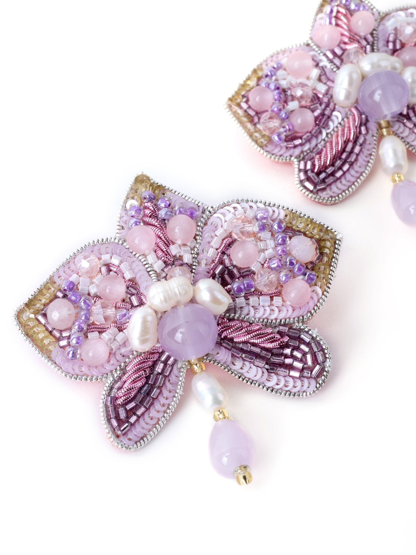 Lavender Rose Earrings