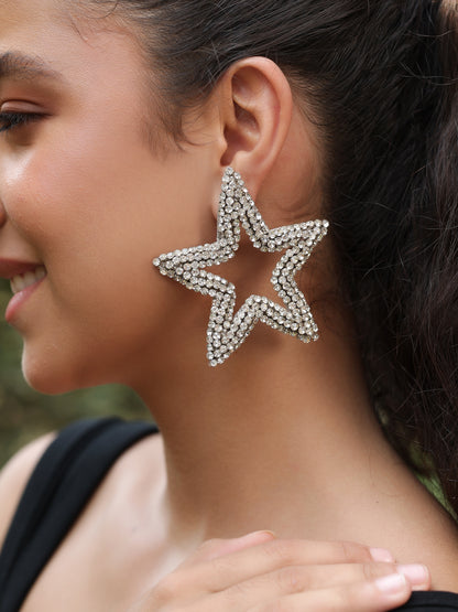 Maxi Star Rhinestone Earrings