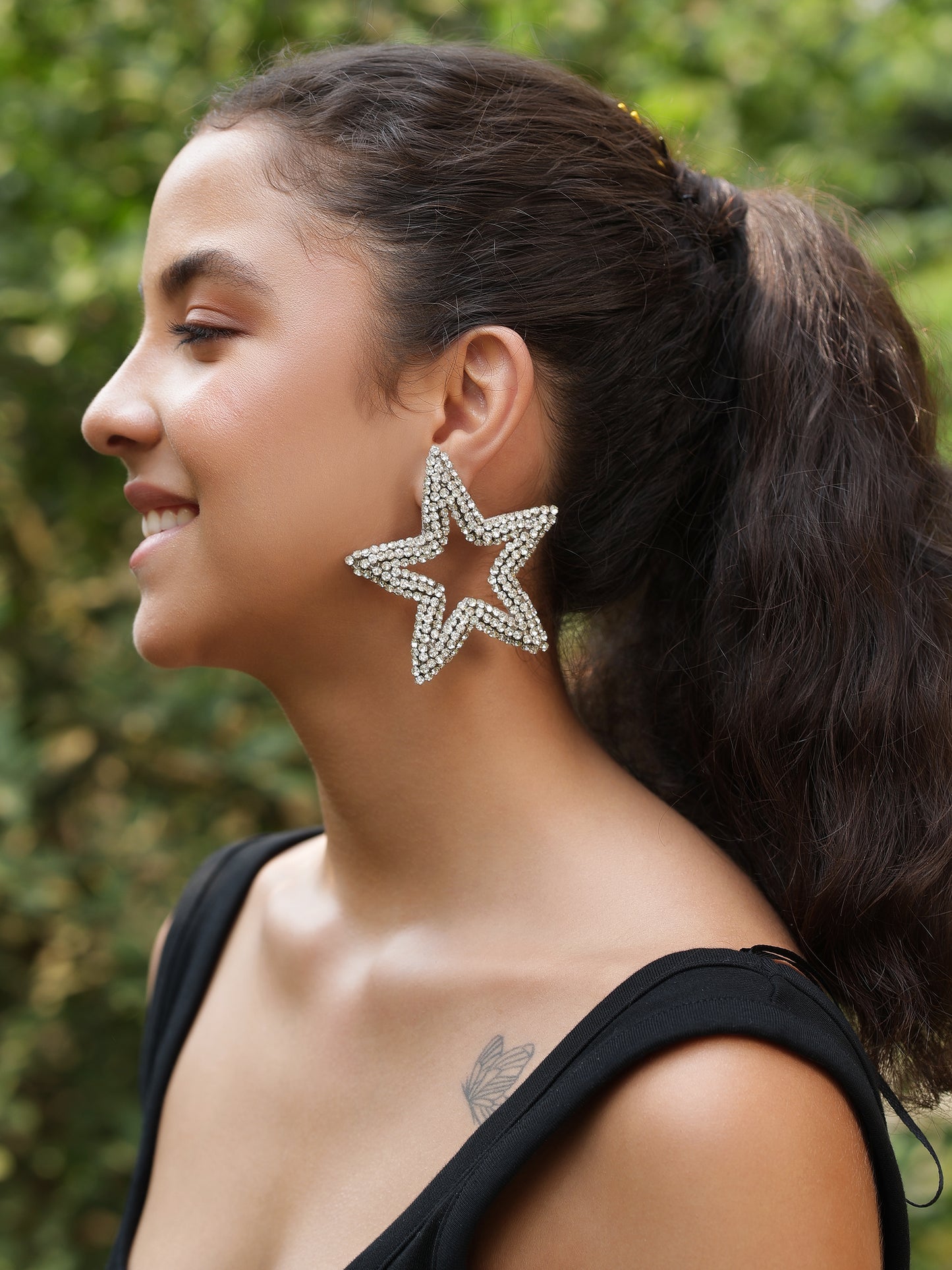 Maxi Star Rhinestone Earrings