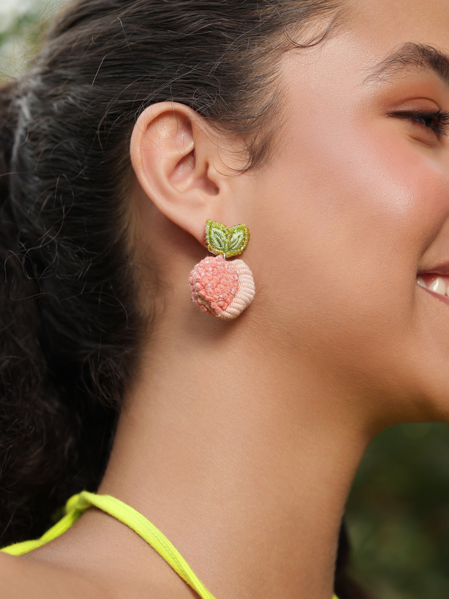 Mini Peach Earrings