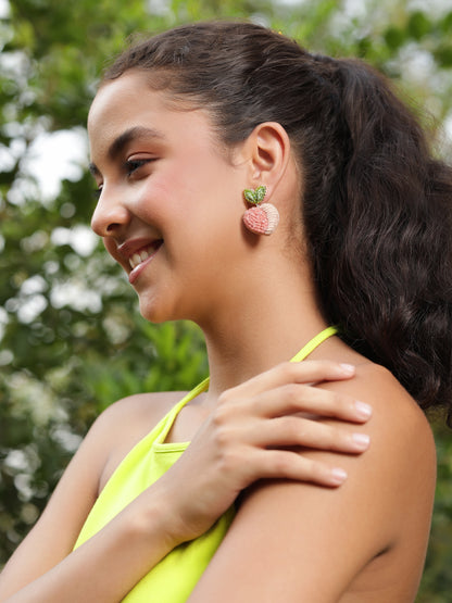 Mini Peach Earrings