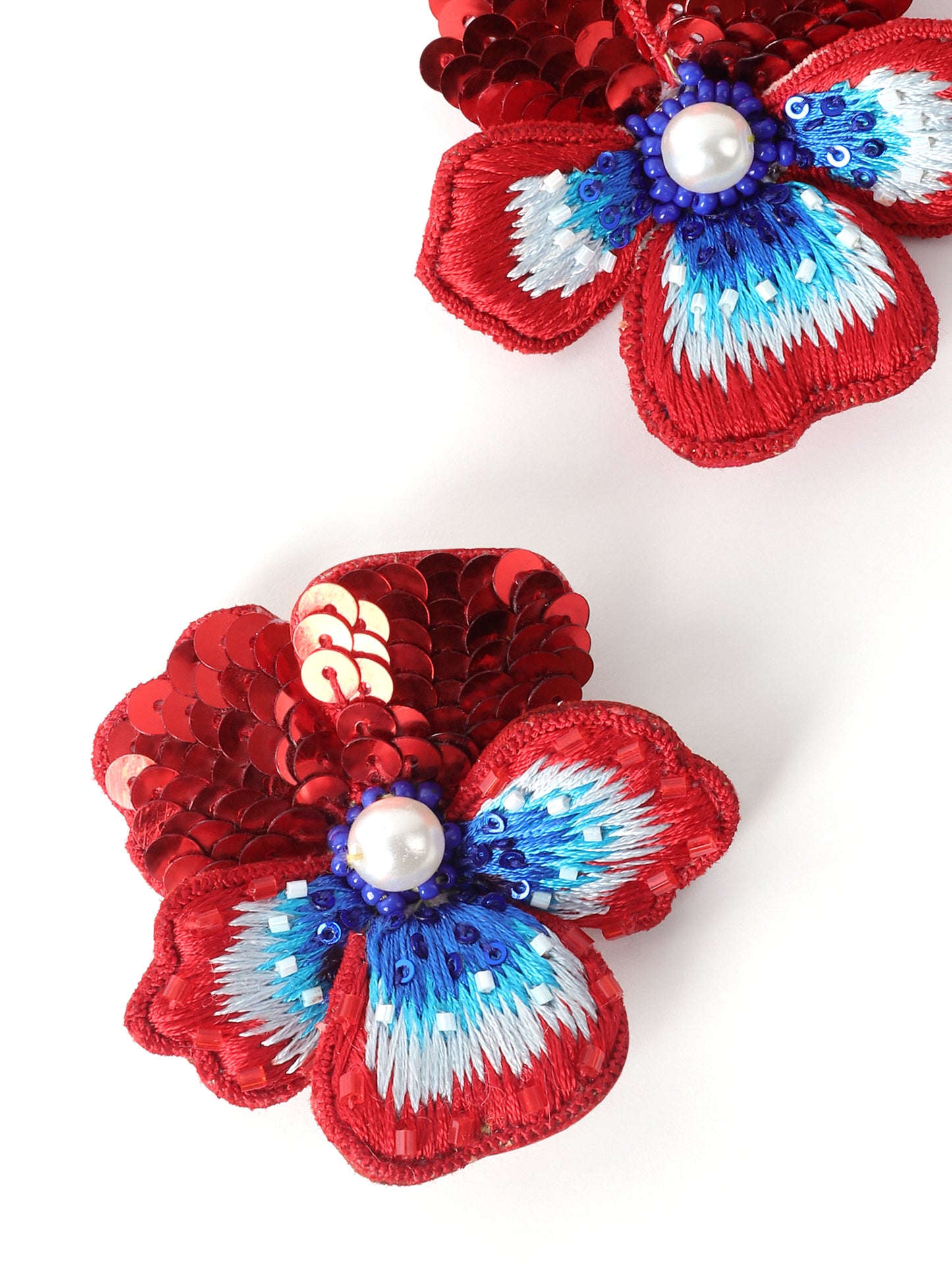 Pansy Love Earrings - Red