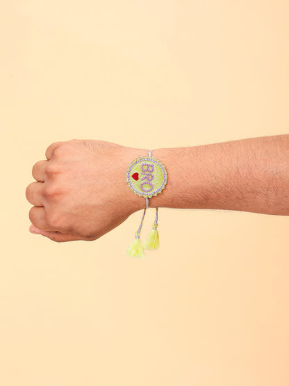 Pastel Bro Rakhi & Cowrie Shell Lumba Rakhi