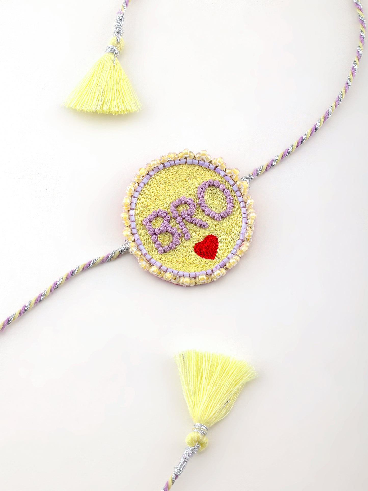 Pastel Bro Rakhi & Cowrie Shell Lumba Rakhi (Gift Packaging Available)