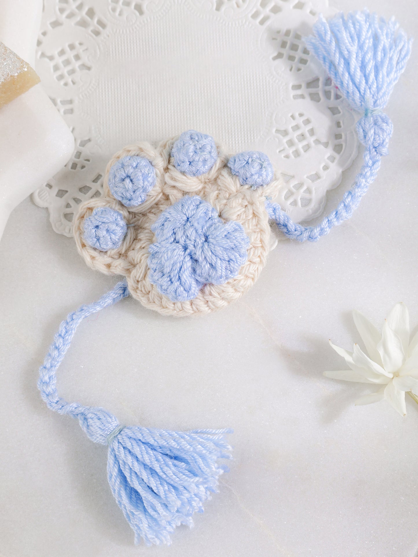 Paw Crochet Pet Rakhi - Blue