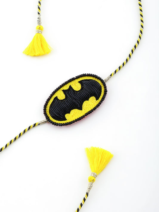 Superhero Rakhi - Yellow & Black