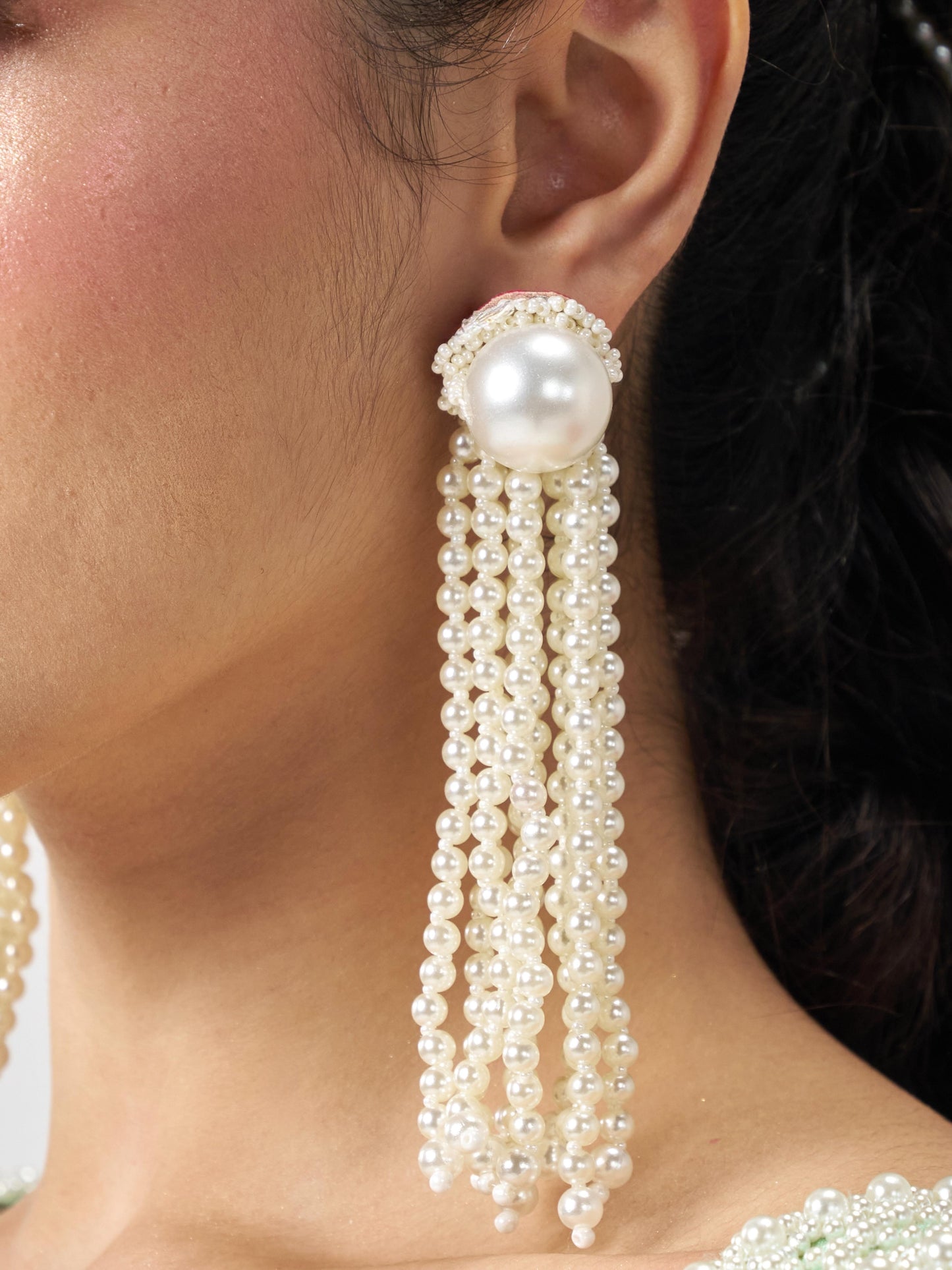 Pearl Long Earrings