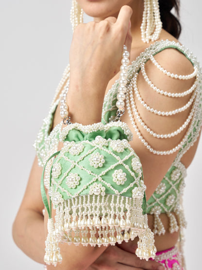 Dil Pearl Potli (Mini) - Pastel Green