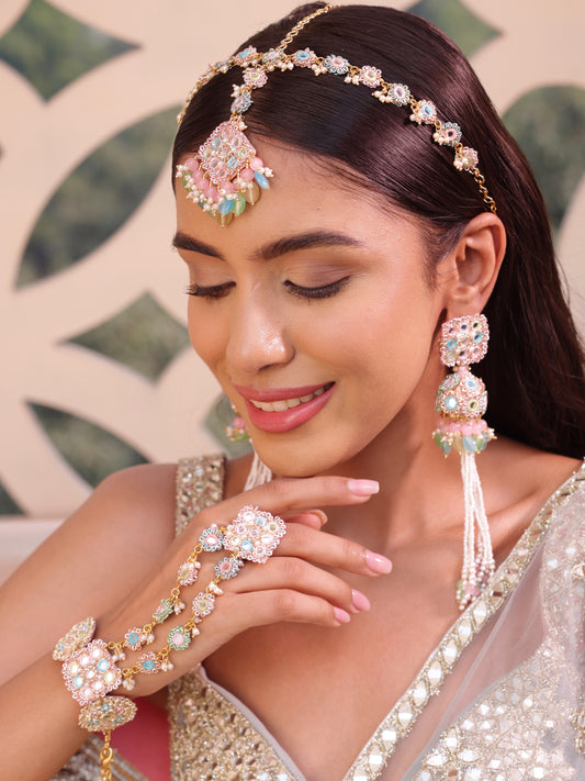 Ulfat (Jhumki Earrings, Mathapatti & Pair of Hathphool)